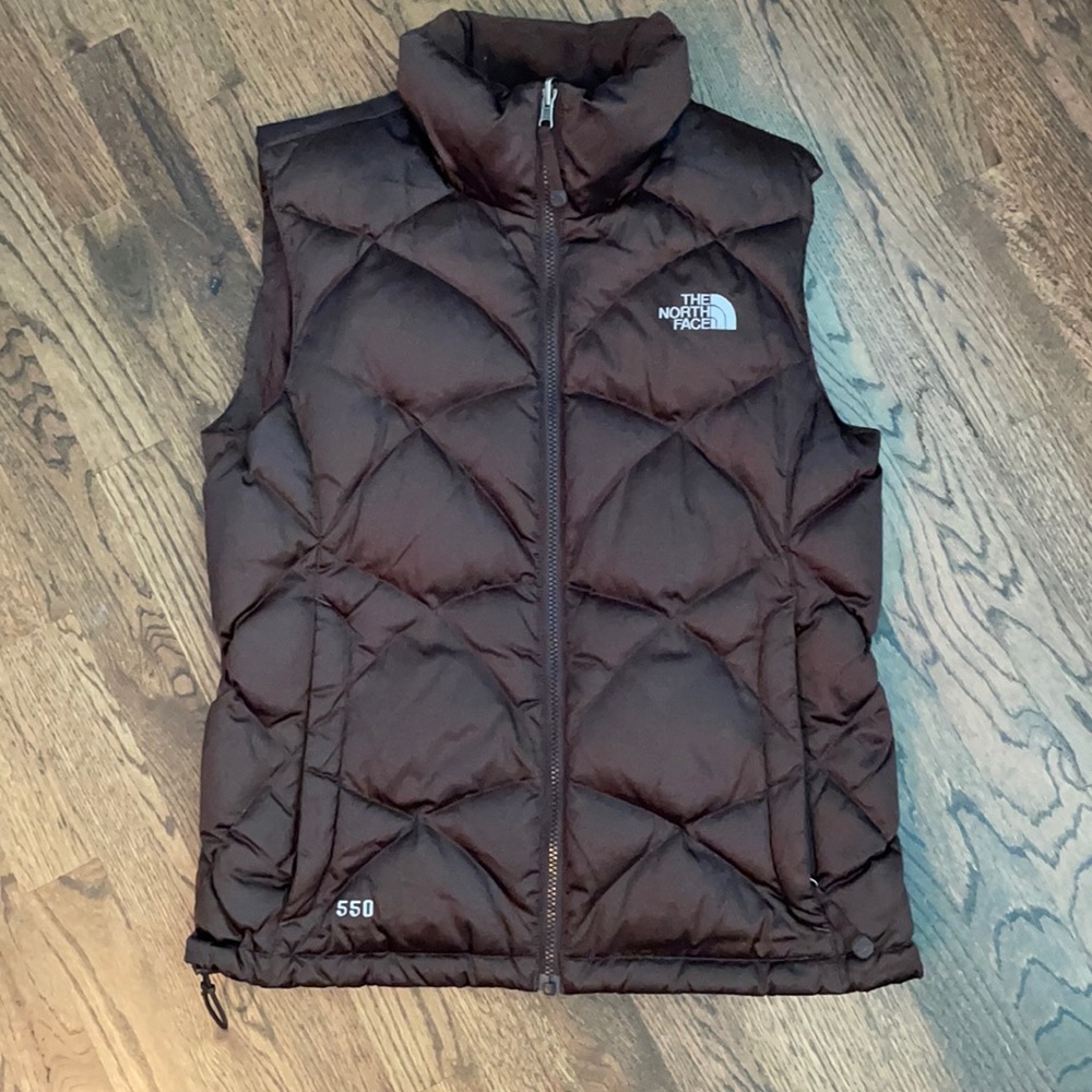 The North Face Quilted Puffer Vest in Chocolate
